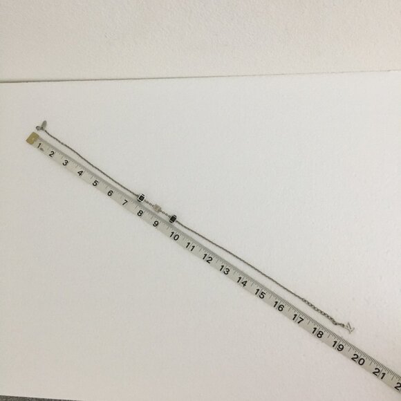 Louis Vuitton Crystal Gamble Station Necklace 18.5" 100% Authentic Silver-Tone - Picture 8 of 10